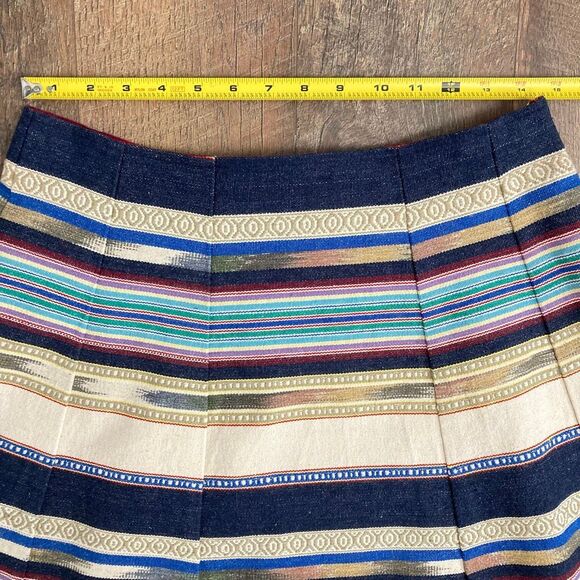NWT Anthropologie Chloe Oliver Hayley Skater Mini Skirt Multicolor Striped sz 6 - Picture 8 of 10